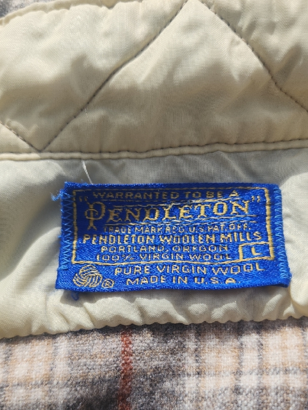 1960s Pendleton Made in USA 100% Virgin Wool Flannel - Picture 3 of 7